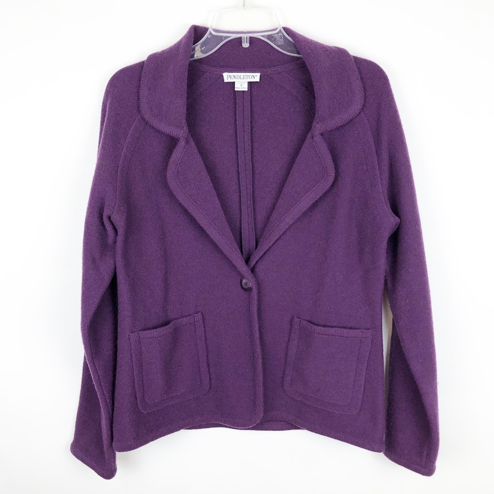 Pendleton Purple 100% Wool Blazer Jacket Sz Small